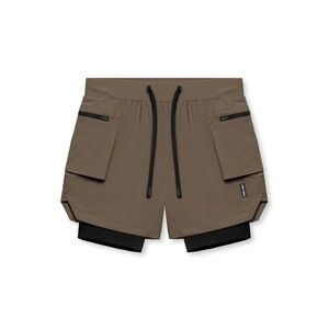 BRAND NEW! ASRV DSG-0651 CARGO SHORTS - DEEP TAUPE - LARGE